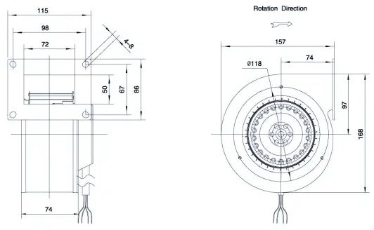 Вентилятор відцентровий малий Турбовент ВРМ 108